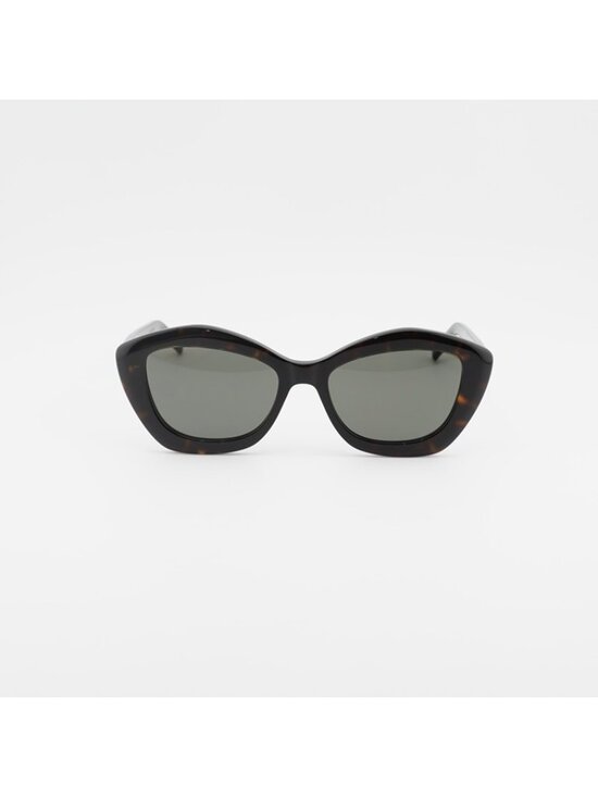 Saint Laurent SL68 002 Sunglasses Havana Cat Eye Frame, Grey Lenses main image 7
